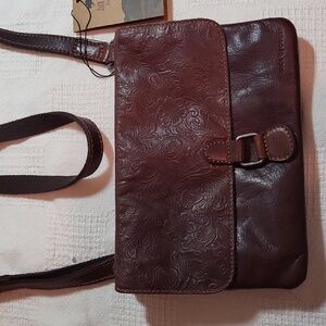 Jack Georges leather crossbody wallet purse